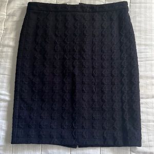 Ann Taylor Small Petite Navy Blue Quilted pencil skirt